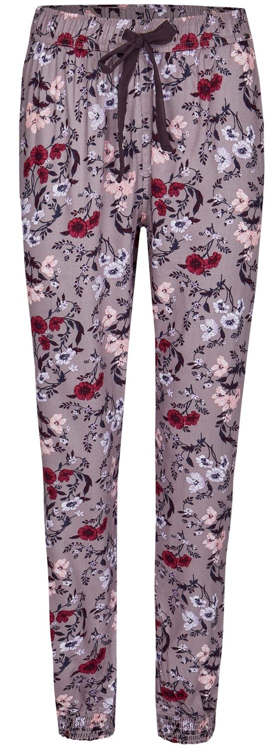 Damen Pyjamahose violett floral