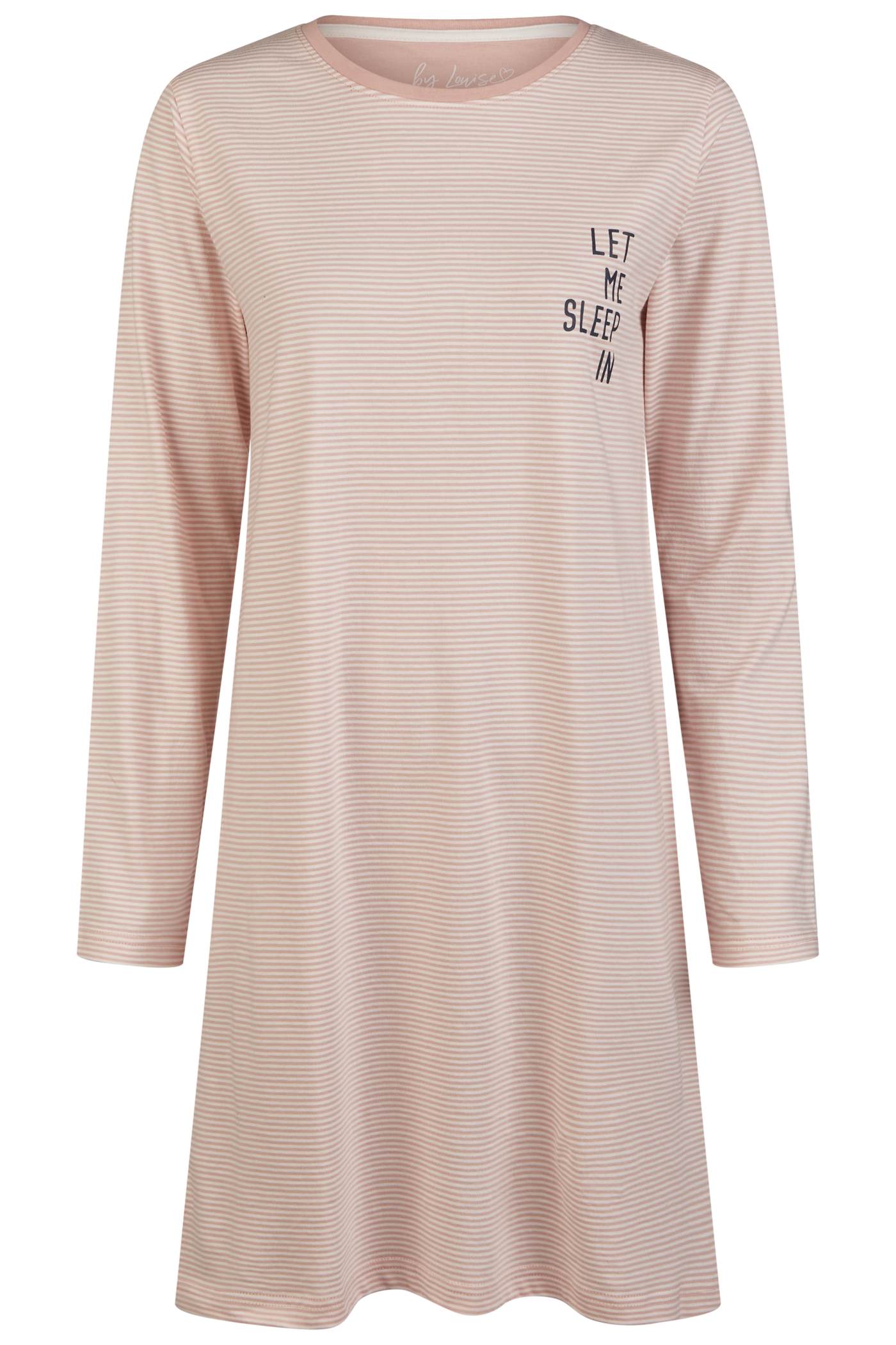 Ladies long-sleeved sleepshirt rose striped