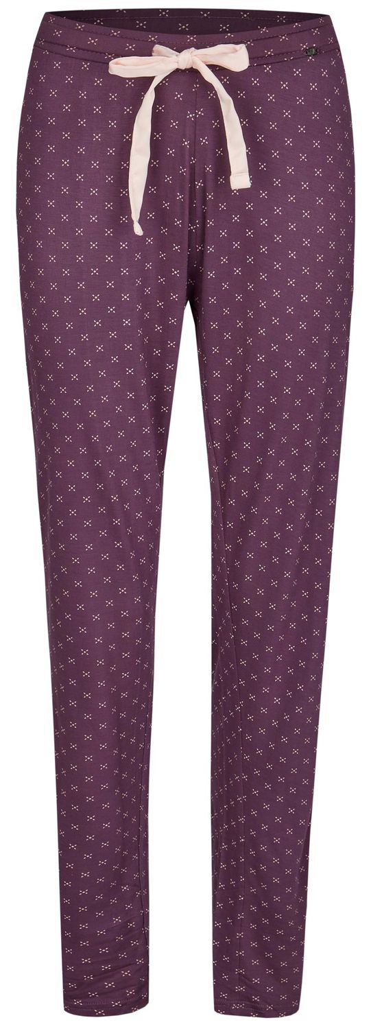 Damen Pyjamahose violett punkte