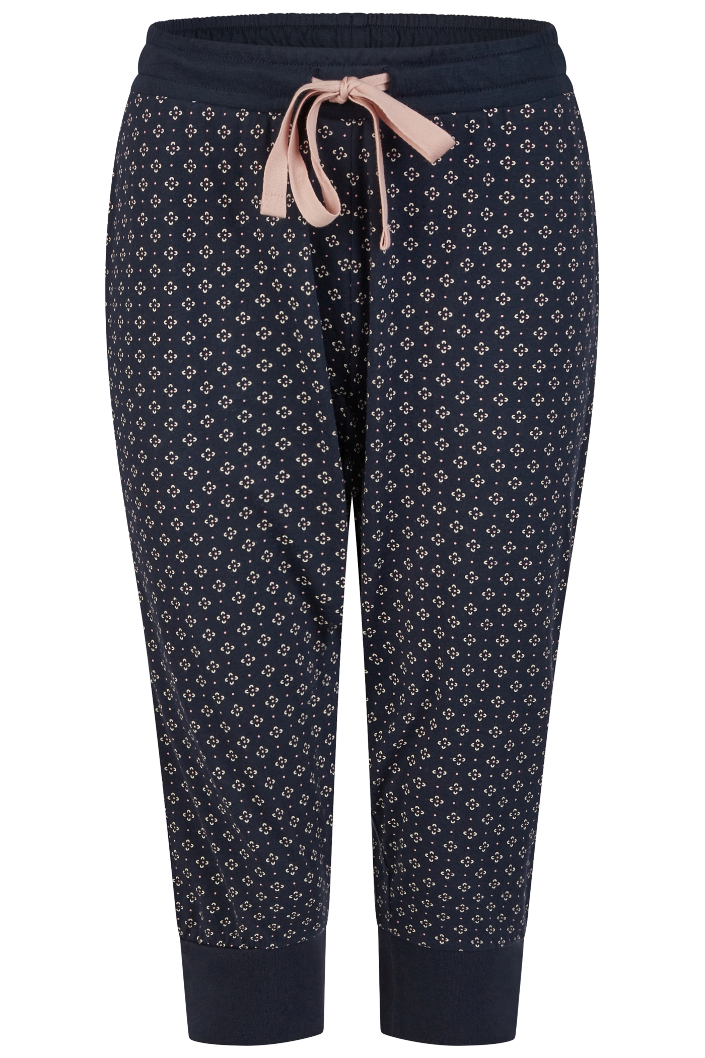 Damen Capri-Hose 3/4 navy print